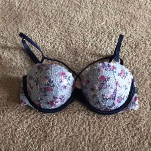 Pink date push up bra